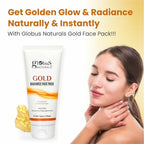 Globus Naturals Gold Radiance Anti Ageing & Brightening Face Pack | Grocsy