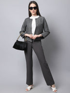 Even Apparels Black Pure Wool Open Front Statement Women's Jacket | Grocsy