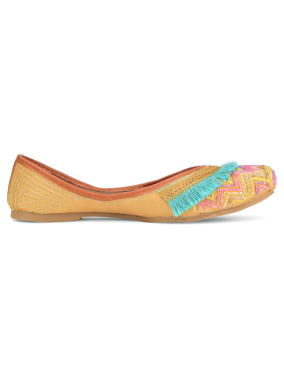 Desi Colour Women Indian Ethnic Footwear-Pink Pearl | Grocsy