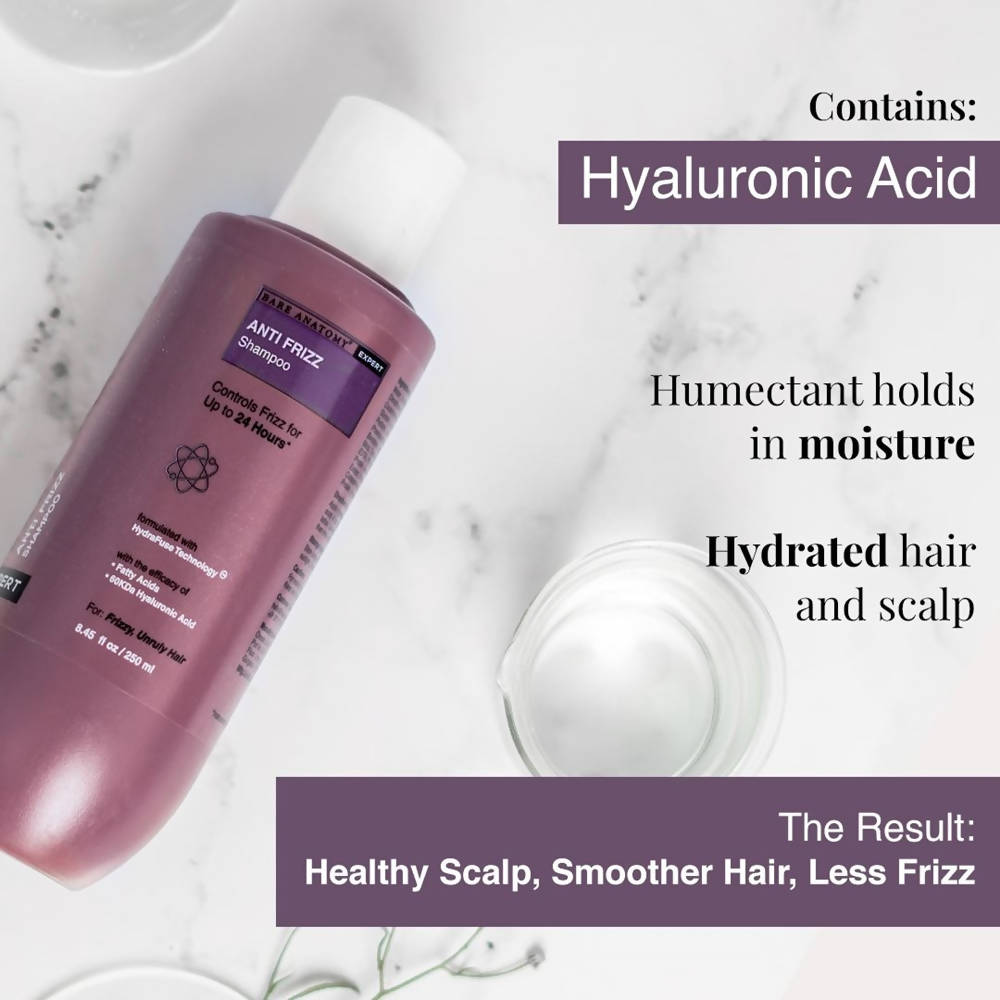 Bare Anatomy Expert Anti-Frizz Shampoo | Frizz Control Upto 24 Hrs | Dry & Frizzy Hair | Grocsy