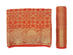 Mimosa Women's Rust Orange Patola Art Silk Saree | Grocsy