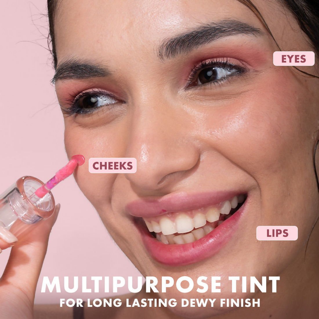 mCaffeine Shades Lip & Cheek Glow Tint Longlasting, Blendable, Dewy Finish - Tulip | Grocsy