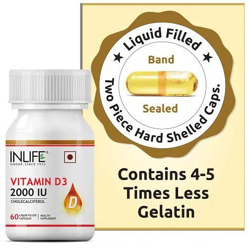 Inlife Vitamin D3 2000 IU Capsules | Grocsy
