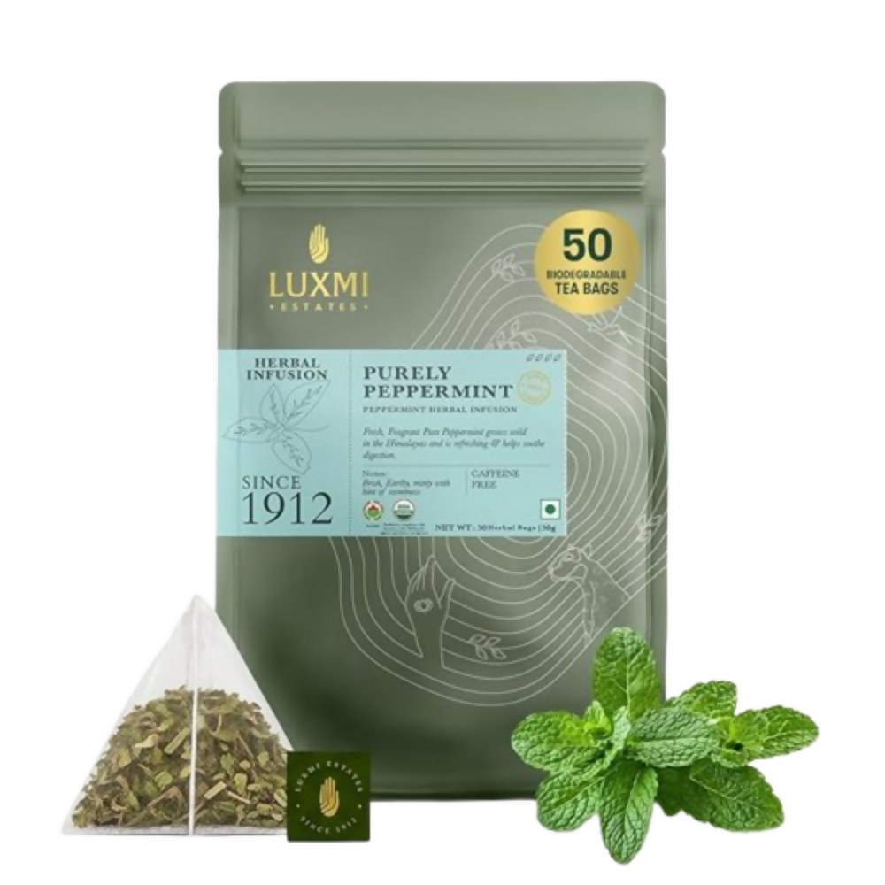 Luxmi Estates Pure Peppermint Organic Herbal Infusion | Grocsy