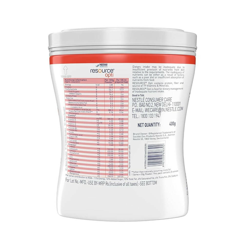 Nestle Resource Opti Protein Powder - Vanilla Flavor | Grocsy