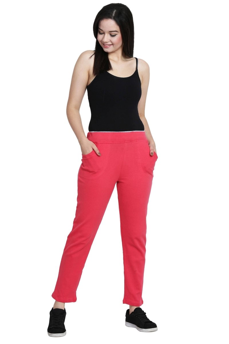 Asmaani Pink color Hosiery Lower with Two Side Pockets. | Grocsy