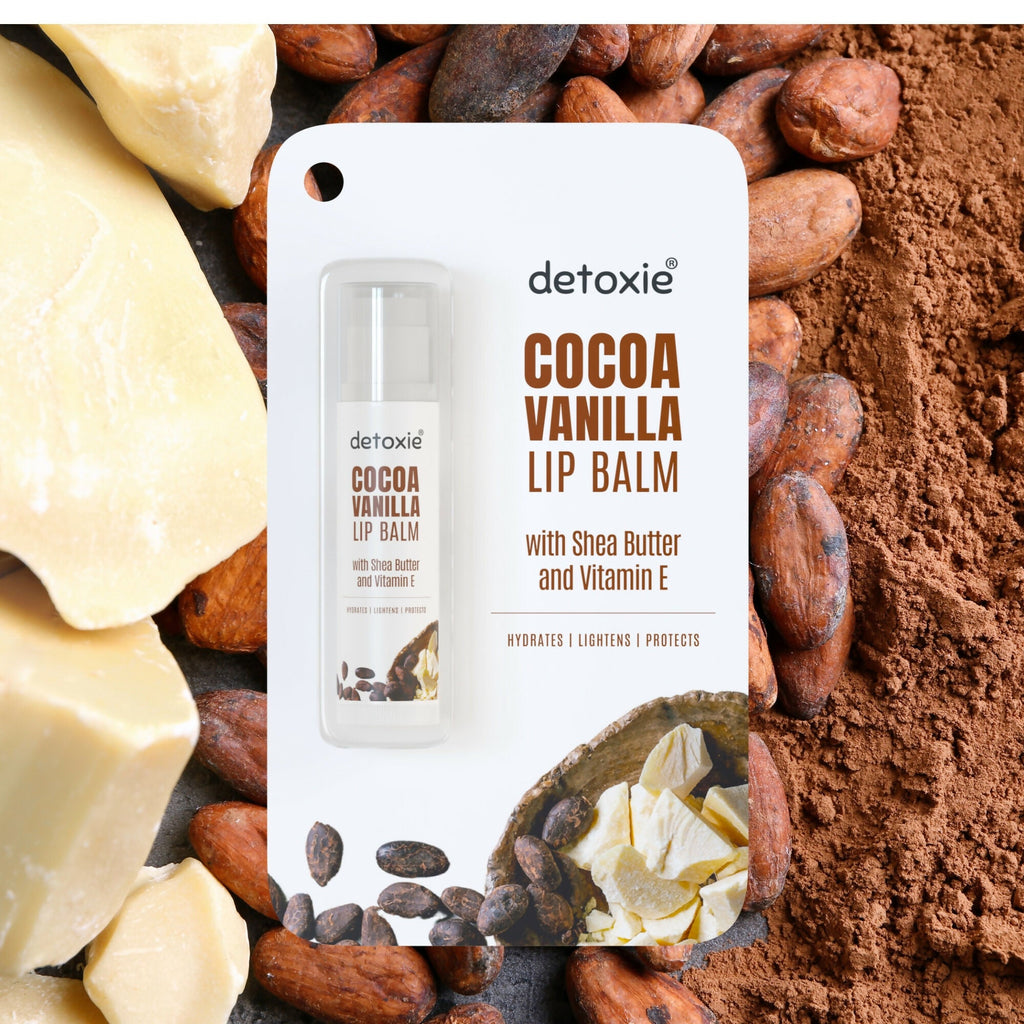 Detoxie Lip Balms Cocoa Vanilla With Vitamin E Shea Butter & Liquorice | Grocsy