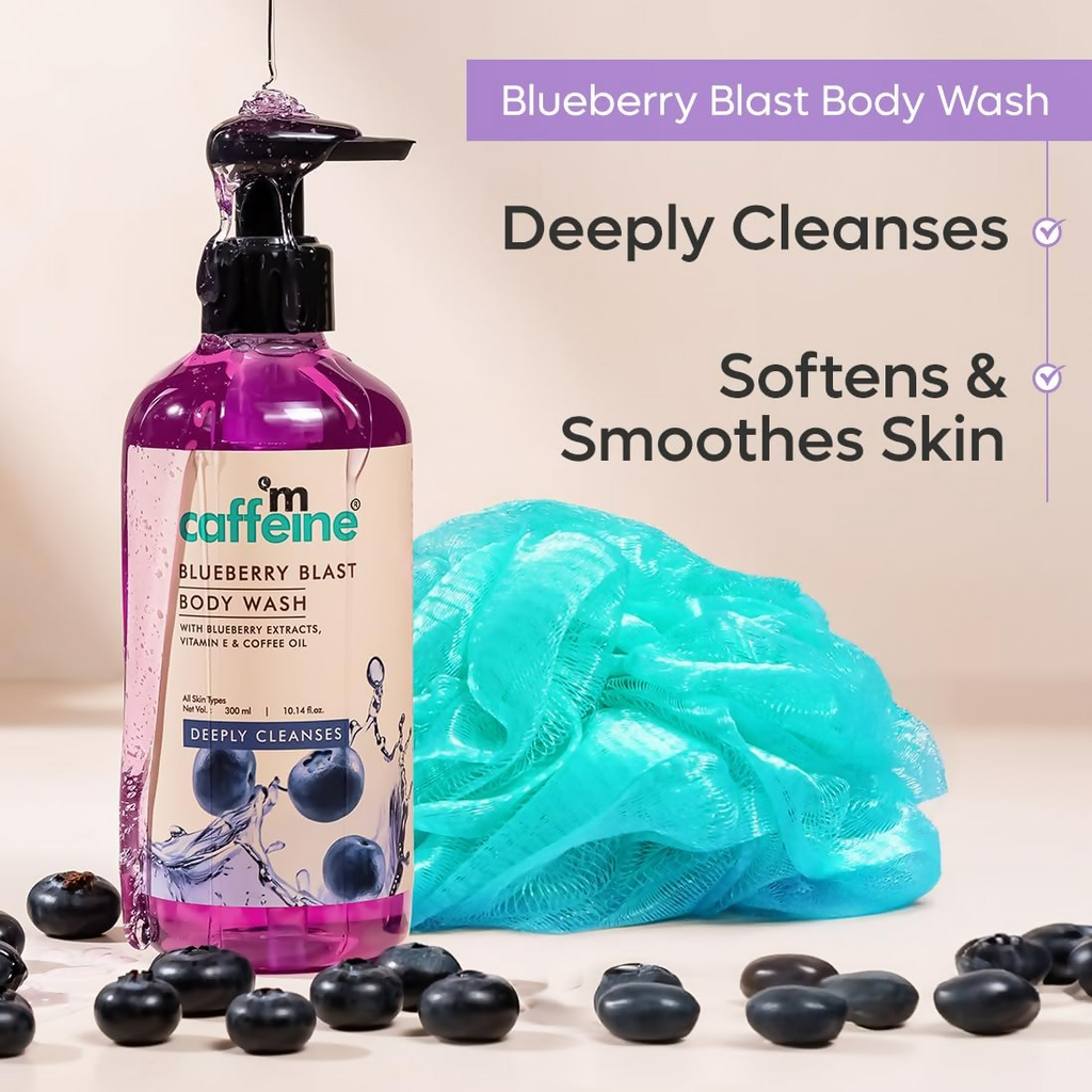 mCaffeine Blueberry Escape Bath & Body Gift Kit Set | Grocsy
