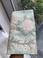 Teeya Creation New Latest Trendy Wedding Wear Pashmina Silk Saree-Light_Green | Grocsy