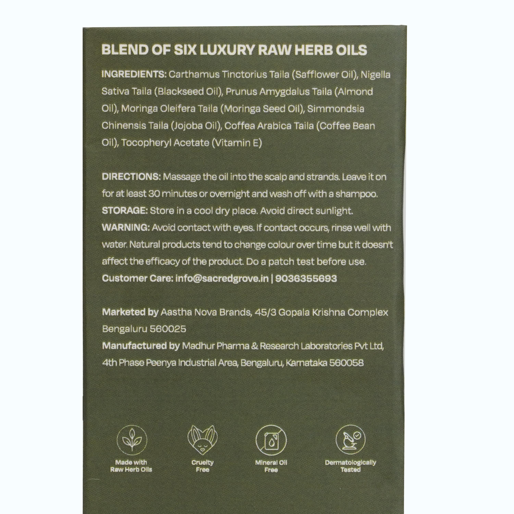 Sacred Grove Coffee Bean & Blackseed Nourishing Hair Oil | Grocsy