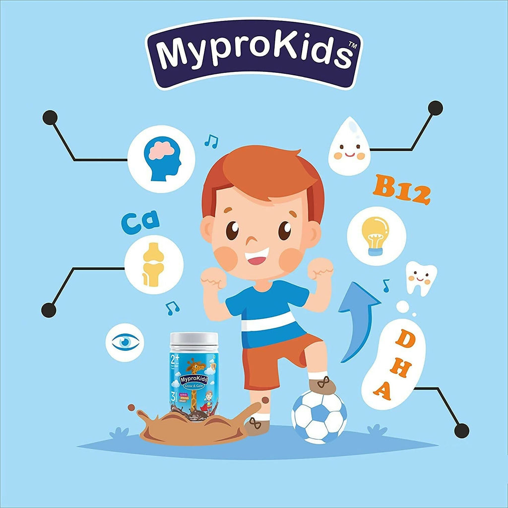 Mypro Sport Nutrition Protein Drink Powder for Kids Grow & Gain, Growing Children - Chocolate Flavor | Grocsy