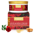 Vaadi Herbals Value Anti Ageing Cream, Almond Wheatgerm Oil and Rose | Grocsy