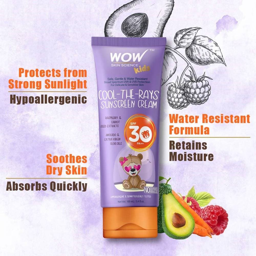 Wow Skin Science Kids Cool-The-Rays Sunscreen Cream | Grocsy