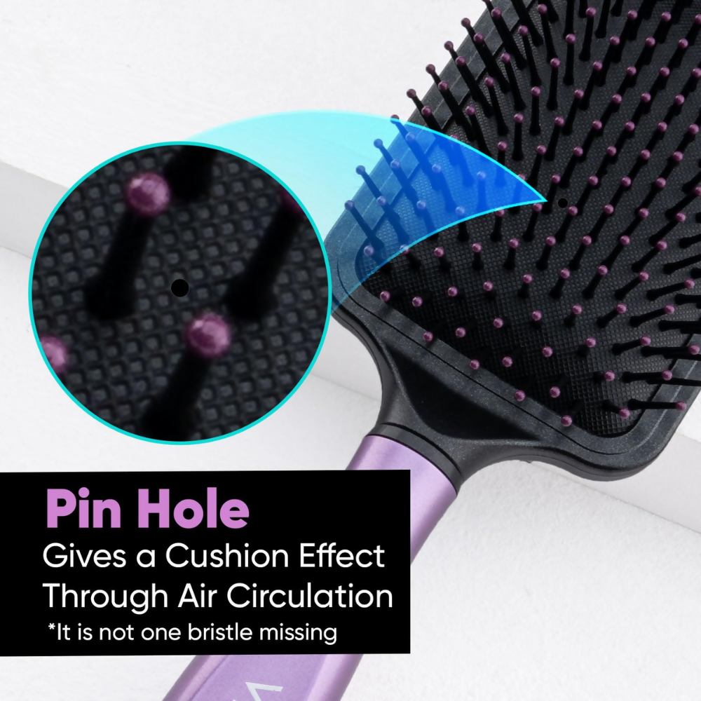Vega Paddle Hair Brush with Cleaning Comb | Grocsy