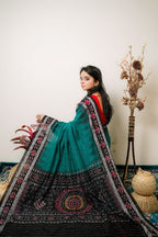 khanduapata Multicolour Pasaspali Check Design Cotton Saree For Women | Grocsy