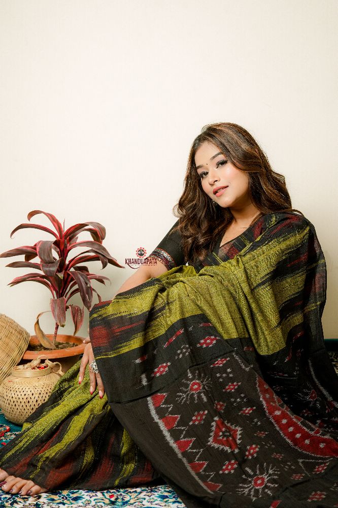 khanduapata Light Meadow Special Plain Cotton Saree For Women | Grocsy