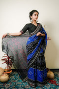 khanduapata Black & Copper Sulphate Special Design Cotton Saree For Women | Grocsy