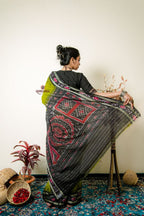khanduapata Meadow Green Pasapali Cotton Saree For Women | Grocsy