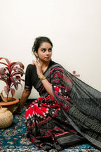 khanduapata Multicolor Elephant Design Cotton Saree For Women | Grocsy
