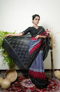 khanduapata Grey Doll Design Cotton Saree For Women | Grocsy