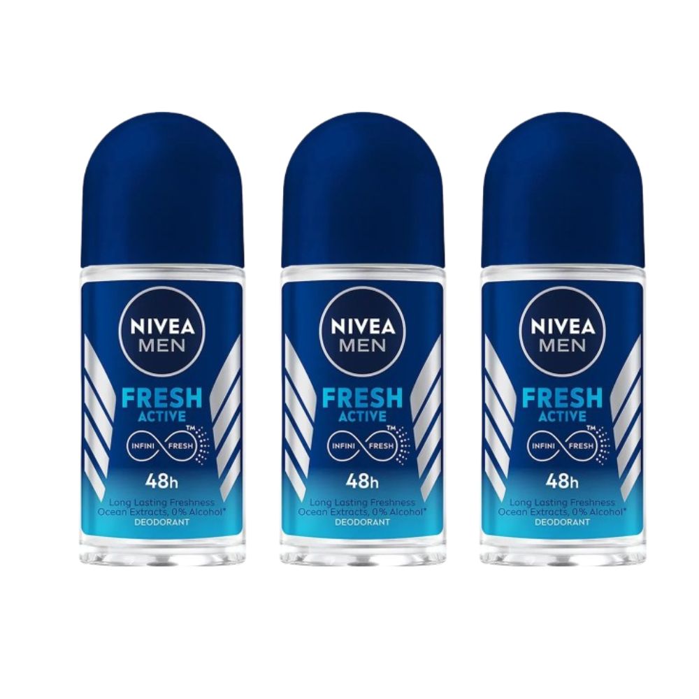 Nivea Men Fresh Active Deo Roll On 48 H Freshness | Grocsy
