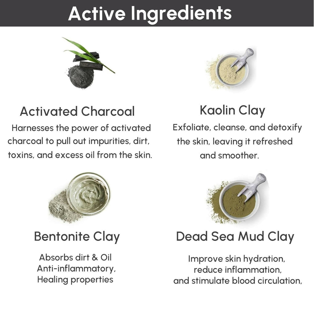 Bornfeel Anti Pollution Face Wash Enriched With Activated Charcoal | Grocsy