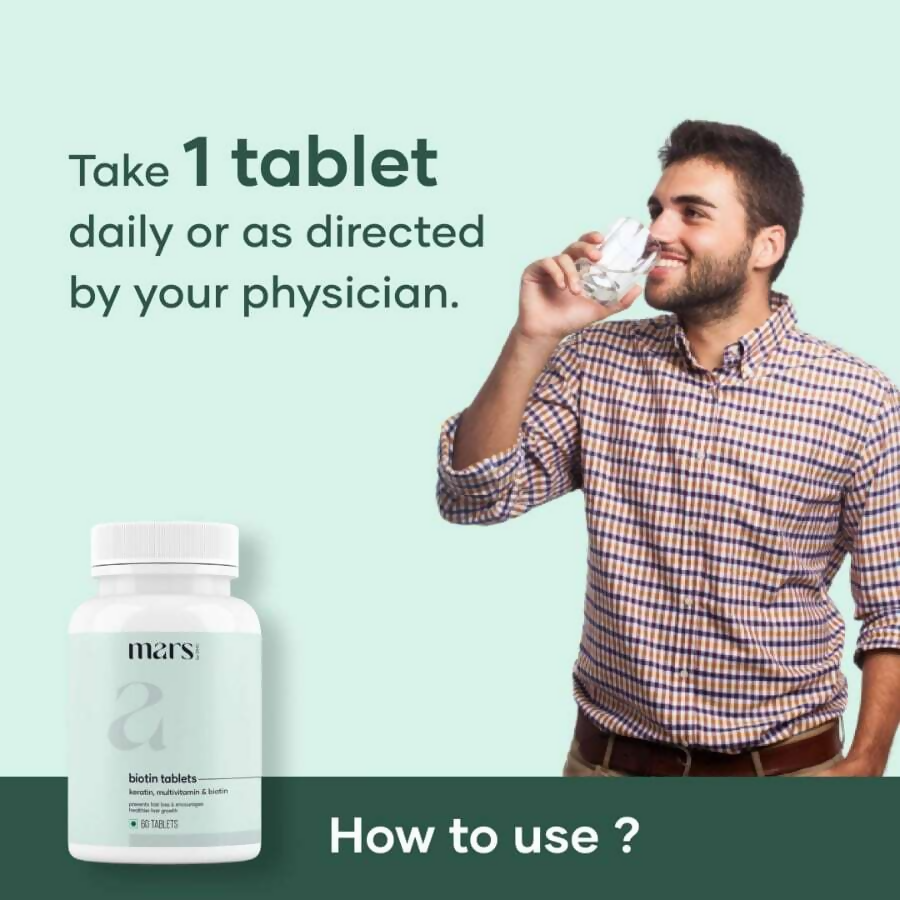 Mars By GHC Biotin Tablets For Hair Growth With Vitamin B7 | Grocsy