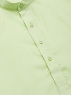 Jompers Men's Lime Cotton Solid Kurta Only | Grocsy