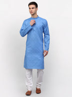 Jompers Men's Sky Printed Cotton Kurta Payjama Sets | Grocsy