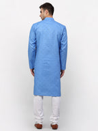 Jompers Men's Sky Printed Cotton Kurta Only | Grocsy