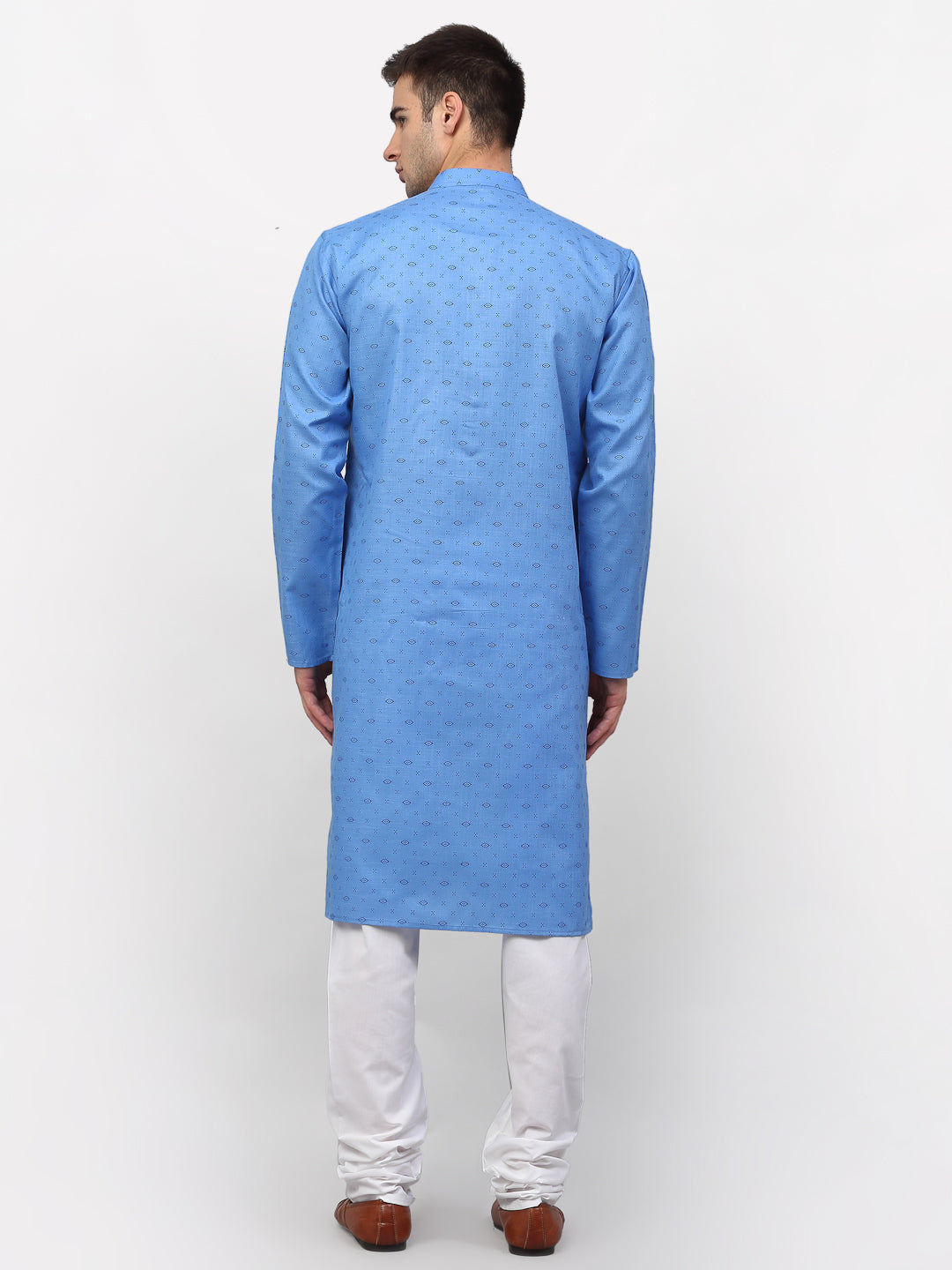 Jompers Men's Sky Printed Cotton Kurta Only | Grocsy