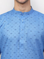 Jompers Men's Sky Printed Cotton Kurta Only | Grocsy