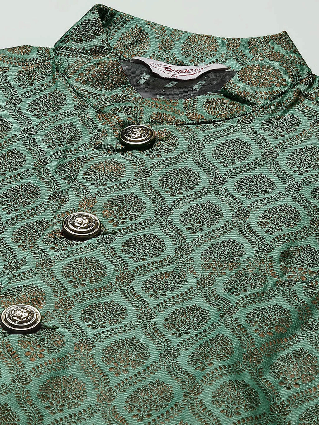 Jompers Men's Green Self-Designed Waistcoat | Grocsy