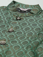 Jompers Men's Green Self-Designed Waistcoat | Grocsy