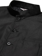 Jompers Men's Beautiful Black Solid Nehru Jacket | Grocsy
