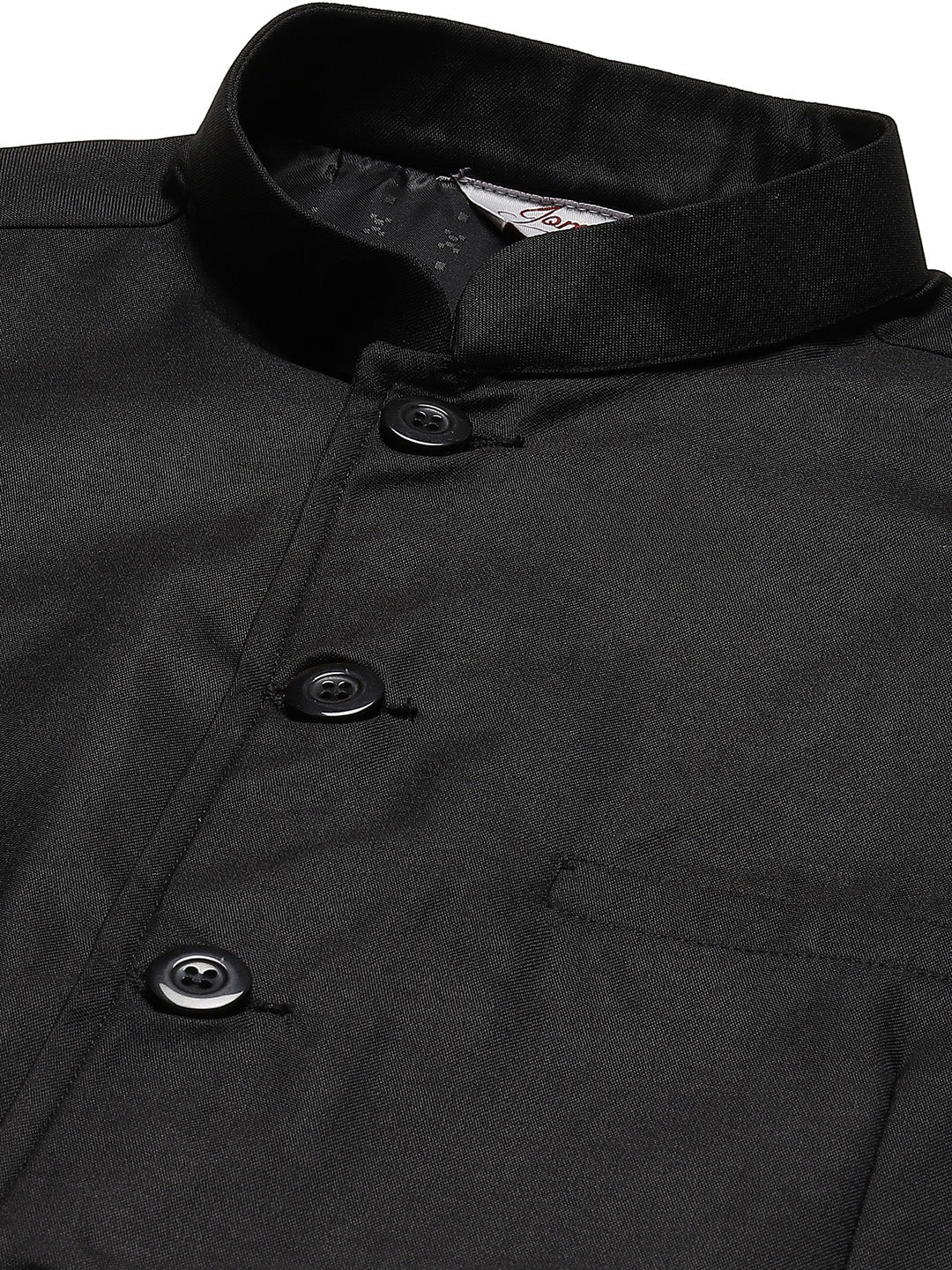 Jompers Men's Beautiful Black Solid Nehru Jacket | Grocsy