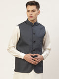 Jompers Men's Beautiful Teal Solid Nehru Jacket | Grocsy