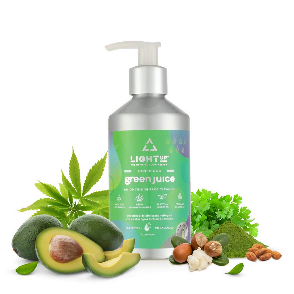 Light Up Superfood Brightening Green Juice Face Cleanser | Grocsy