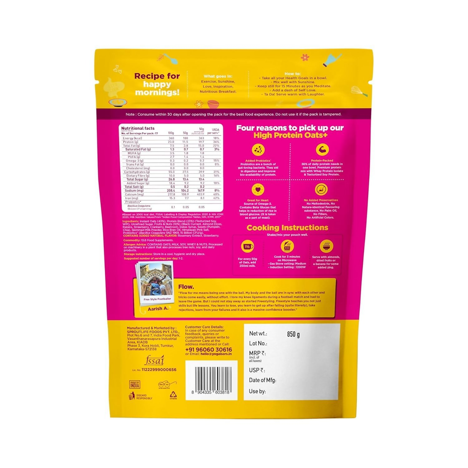 Yoga Bar High Protein Oats | Grocsy