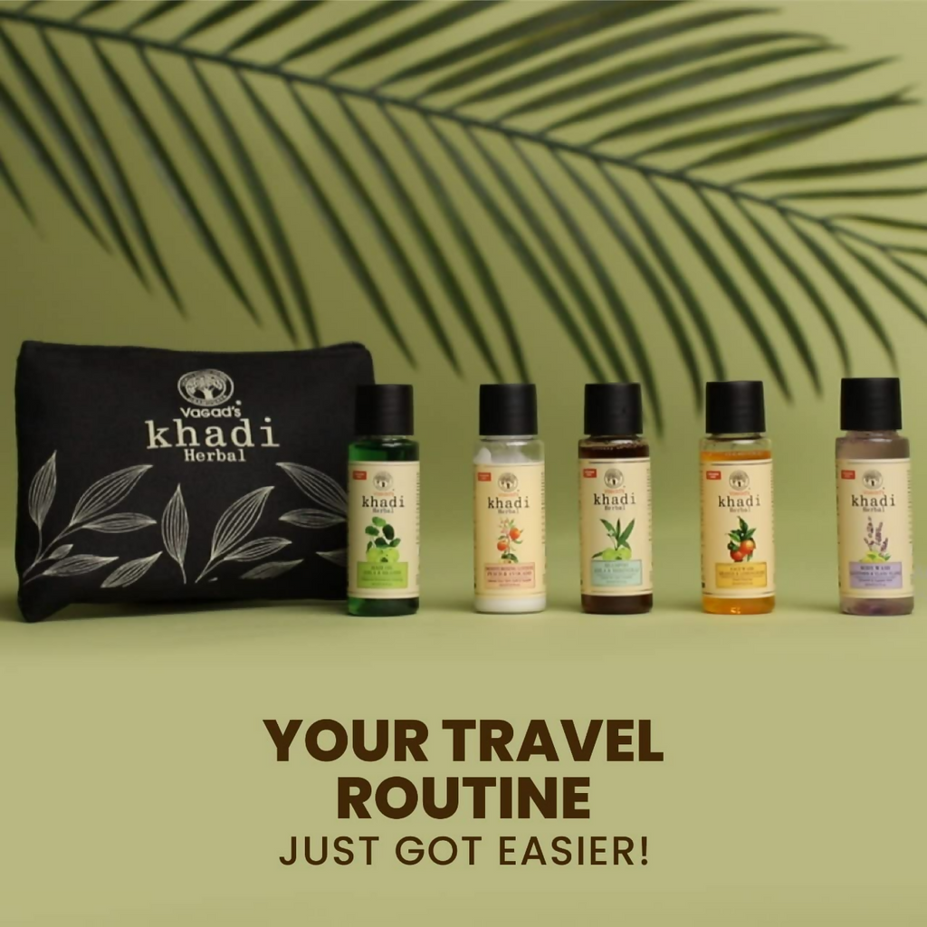 Vagad's Khadi Grooming Travel Kit Men & Women | Grocsy