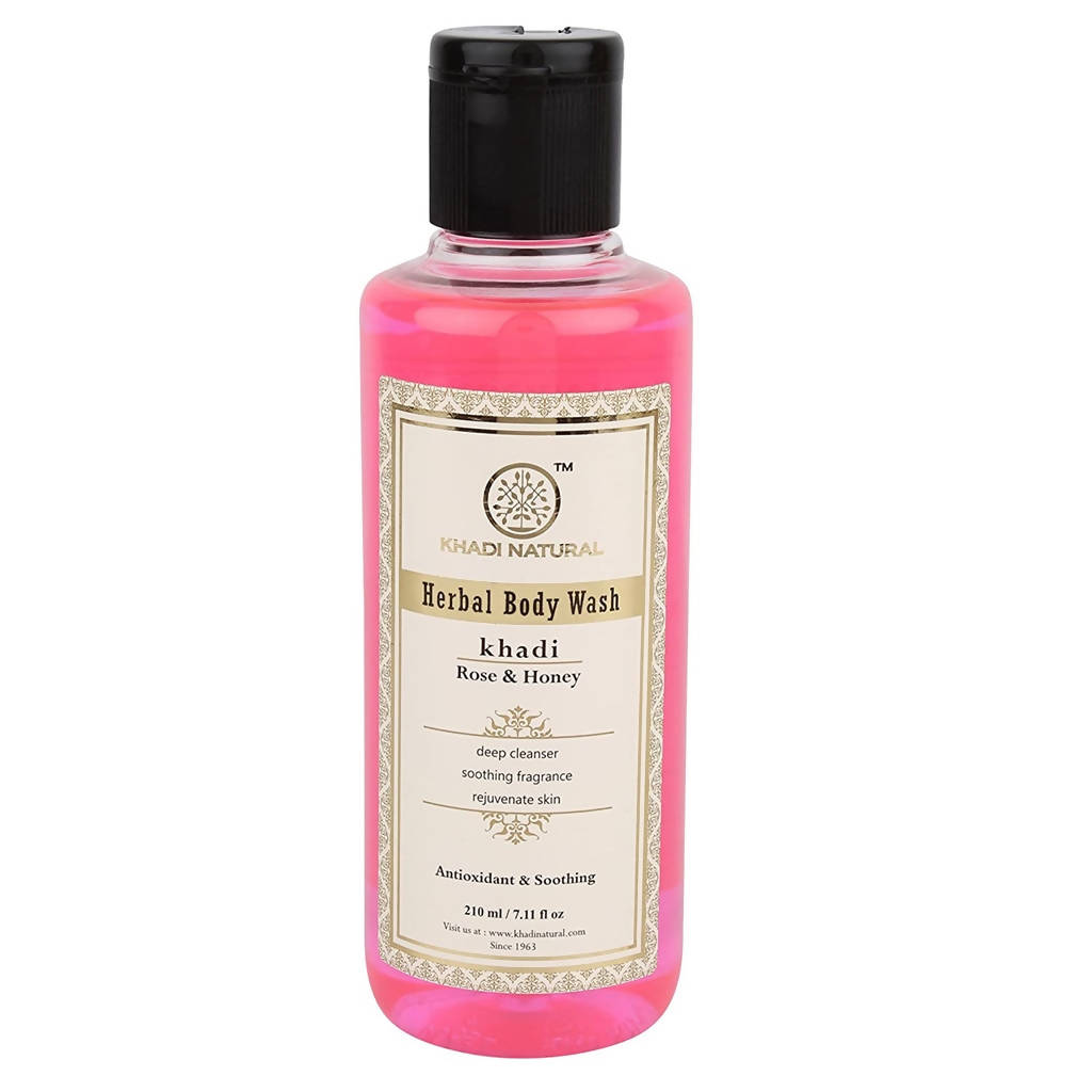 Khadi Natural Rose and Honey Herbal Body Wash | Grocsy
