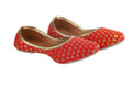 Tiny Bugs Girls Sequin Detailing Ethnic Juttis - Red | Grocsy