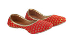 Tiny Bugs Girls Sequin Detailing Ethnic Juttis - Red | Grocsy