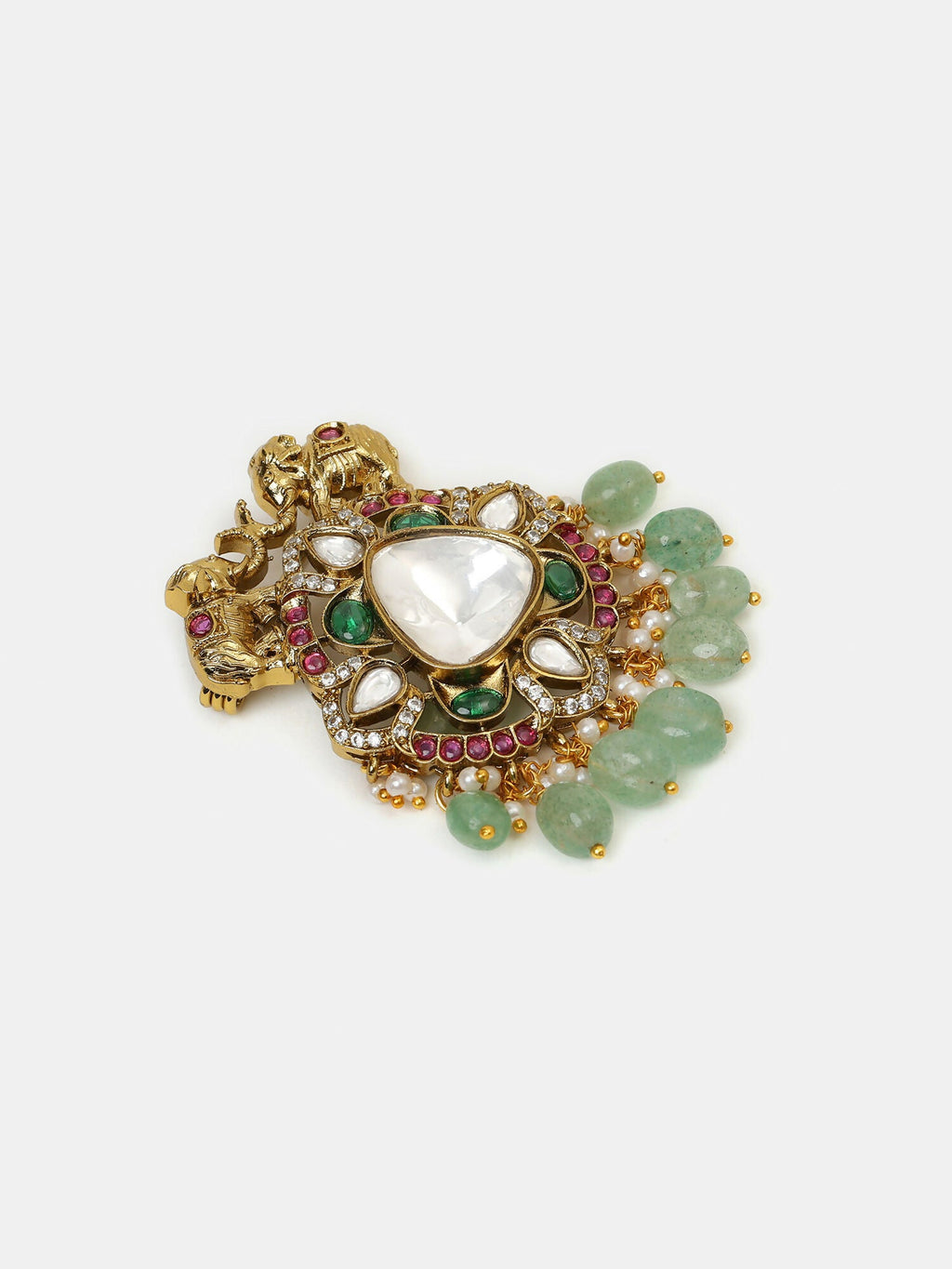 Ruby Raang Mint Emerald Brooch | Grocsy