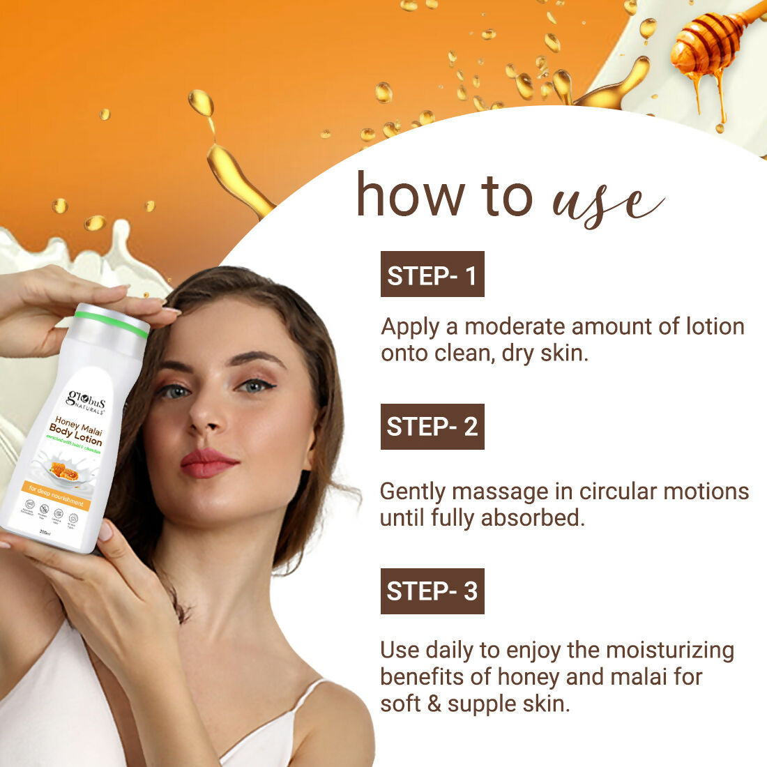 Globus Naturals Honey Malai Body Lotion | Grocsy