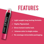 Jaquline USA Lip Pops Matte Lip Tint - Pink Pop 06 | Grocsy