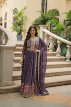 Joban Fashion Onion Georgette Sequence Embroidery Work Kurta Set | Grocsy