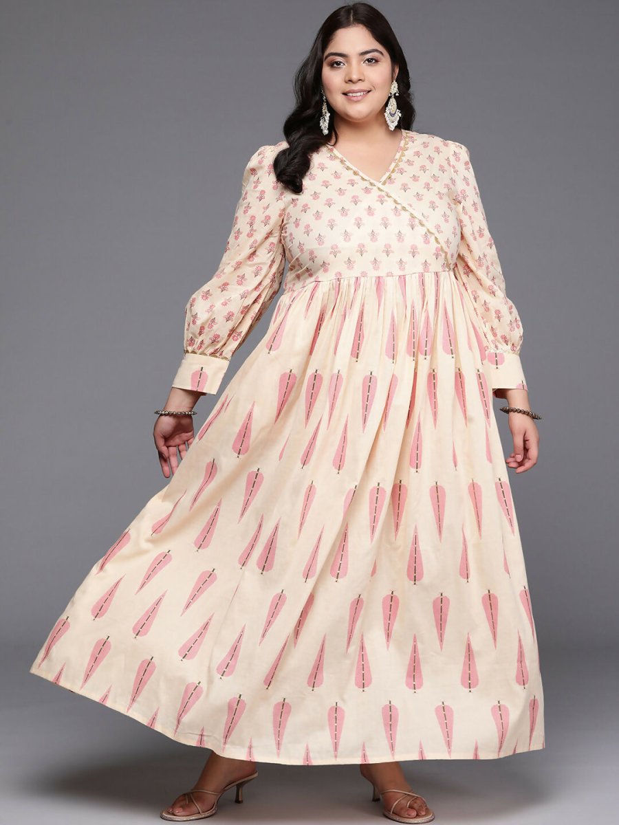 Ahalyaa Women's Traditional wear Ethnic Dress - Tan | Grocsy