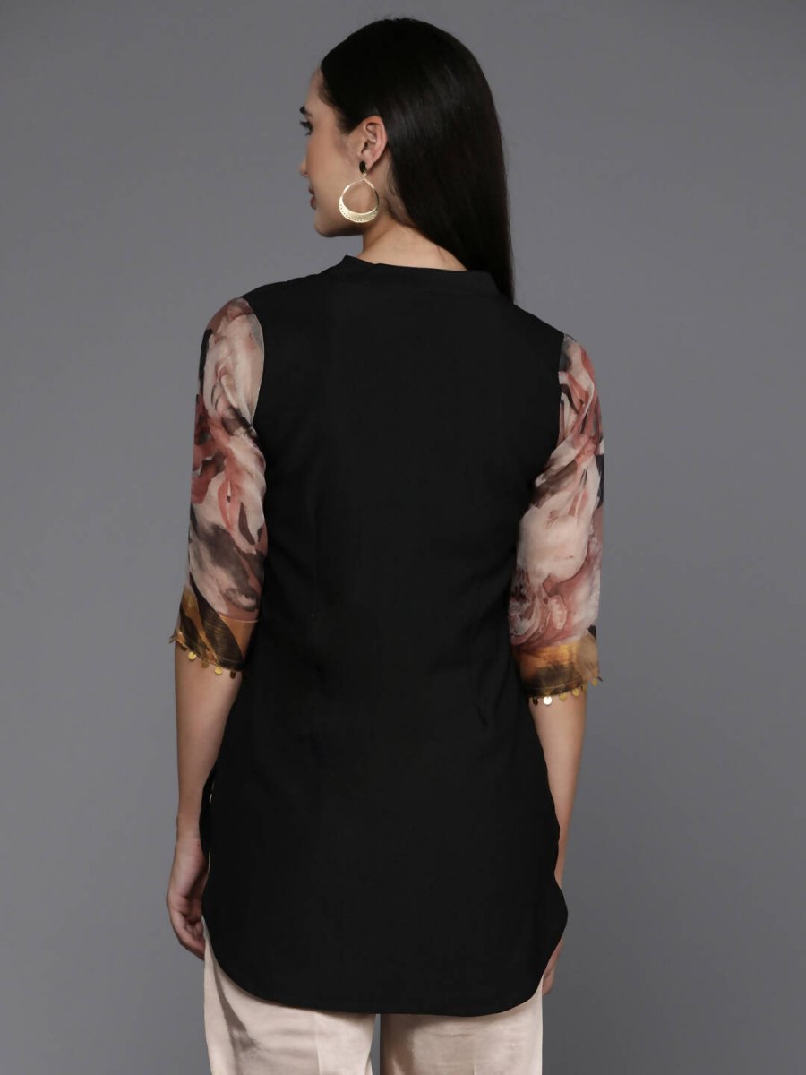 Ahalyaa Women's Traditional wear Tunic - Black | Grocsy