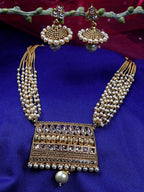 Priyaasi Women Kundan Beads Pearls Gold-Polished Jewellery Set - Noz2Toz